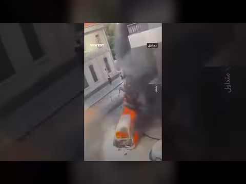 انفجارات في دمشق خلال زيارة ماكرون