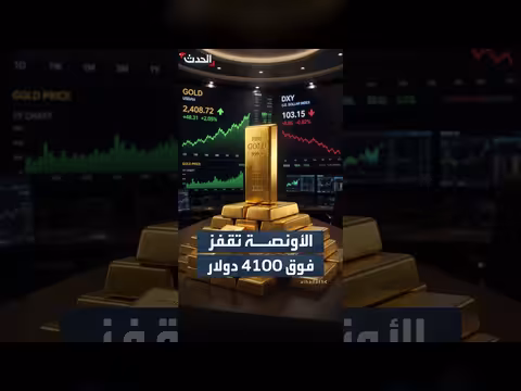 أسعار الذهب تتجاوز 4100 دولار للأونصة