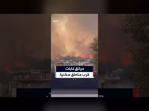 اندلاع حريق غابات قرب مناطق سكنية في إزمير