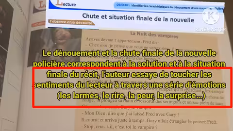 3ème année collège passerelle page 169,170 chute et situation finale de la nouvelle policière