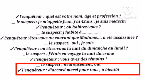 3ème année collège passerelle page 176,177 simuler une interrogatoire