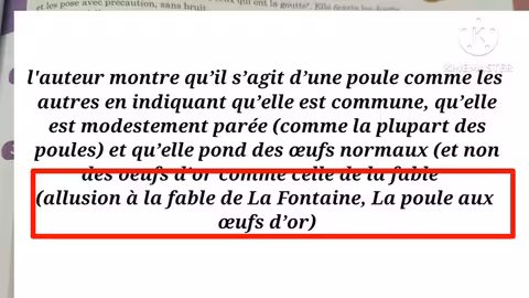 1ère année collège l heure de français page 95 la poule