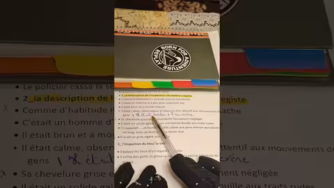 3ème année collège rédiger la nouvelle policière جمل جاهزة لكتابة القصة البوليسية la description