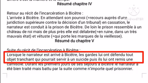 1bac le dernier jour d un condamné résumé des chapitre 1, 2, 3, 4, 5, 6, 7, 8, 9 et 10تلخيص الفصول
