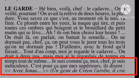 1bac Antigone la scène 8 lecture Créon vs le garde page: 46__53 قراءة المشهد الثامن مع الشرح المفصل