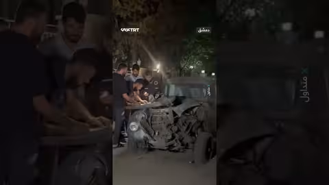 انفجار عبوة ناسفة في سيارة بدمشق - منطقة المزة