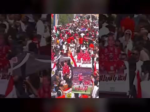 احتشاد جماهير مصرية لاستقبال المنتخب العائد من كأس العالم