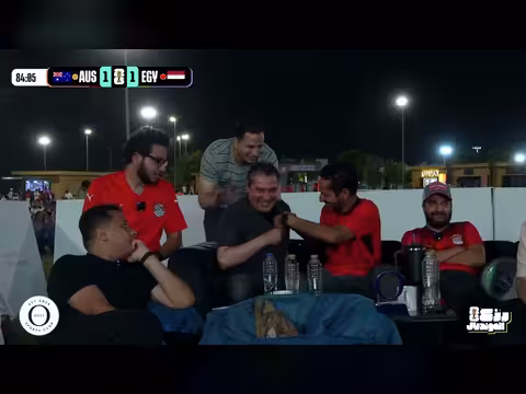 رد فعل بركات على انتصار مصر على استراليا