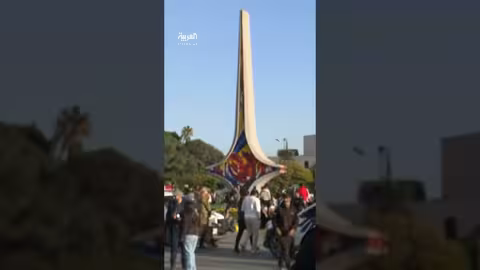 احتفالات في ساحة الأمويين بدمشق في ذكرى سقوط نظام الأسد