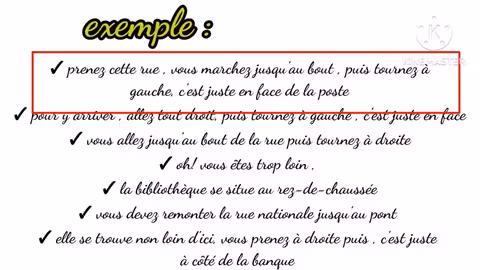 3ème année collège localiser dans l espace جمل جاهزة تساعدك في تحديد موقع situation/ enoncé