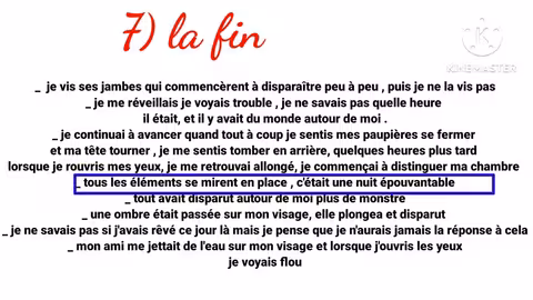 la nouvelle fantastique القصة الخرافية la production écrite جمل جاهزة لكتابة قصة خيالية ومخيفة
