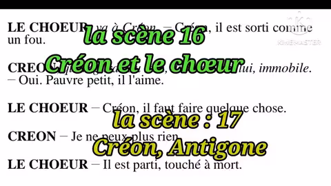1bac Antigone la scène 16 et la scène 17 page: 105_106 question/réponse le résumé les figures