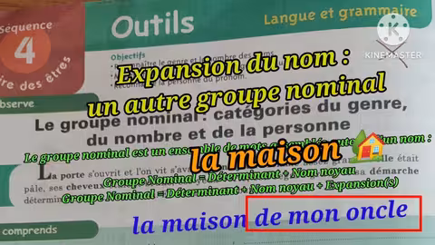 1ère année collège l heure de français page: 88 le groupe nominal: le genre et le nombre