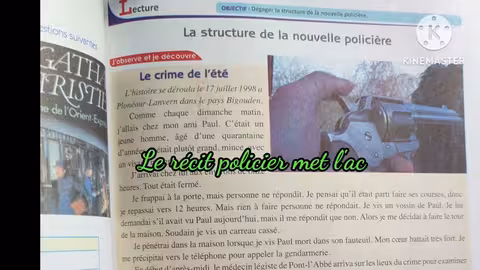 3ème année collège passerelle page: 107,108,109,110 la structure de la nouvelle policière