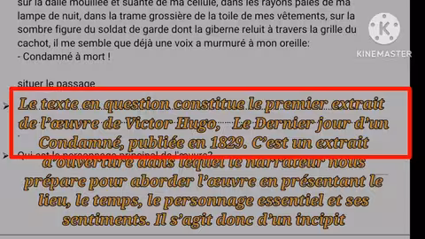 1bac le dernier jour d un condamné évaluation N1 chapitre 1 تصحيح نموذج الفرض الأول الفصل الأول