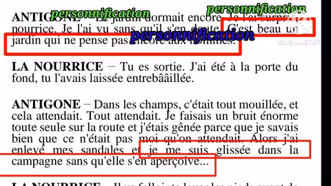 1bac Antigone les figures de style la scène 2 المشهد التاني Antigone et la nourrice